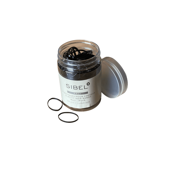 BOITE DE 50 ELASTIQUES NOIR SIBEL diamètre 45 mm