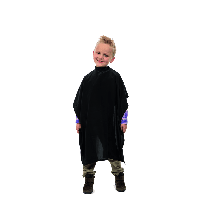 Cape de coupe ENFANT plastique noire