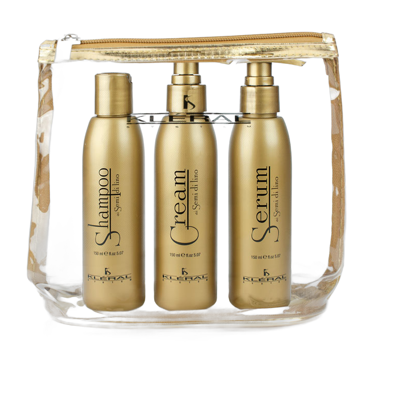 POCHETTE KLERAL SEMI DI LINO SHAMPOING et CREME + SERUM