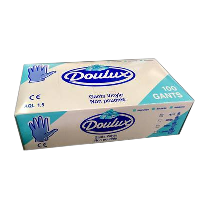 BOITE DE GANTS VINYLE PETIT NON POUDRES Boite bleue