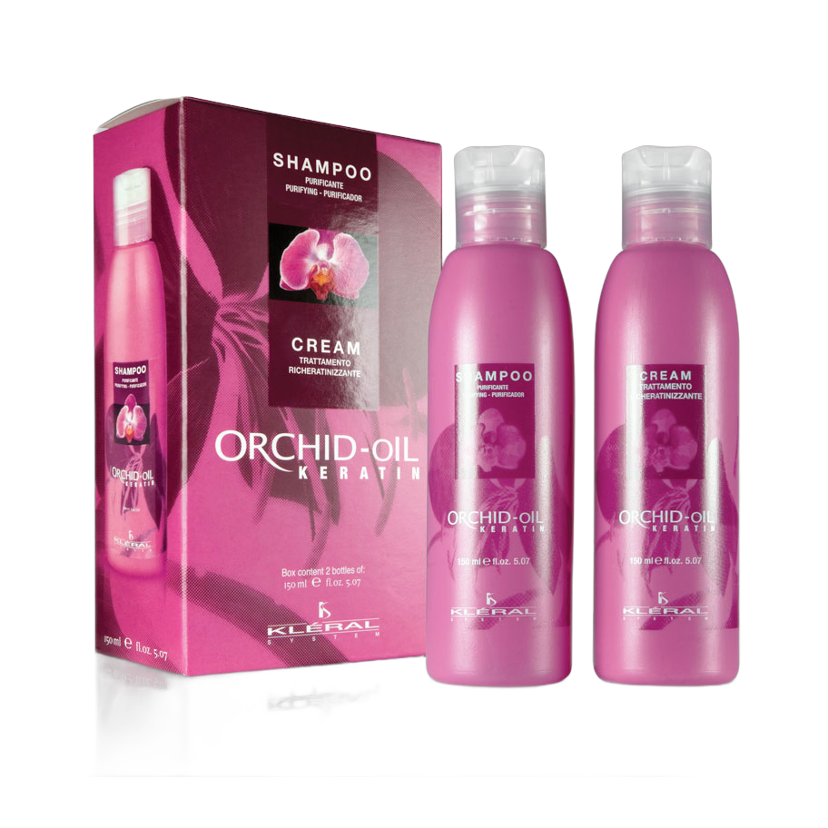 KLERAL KIT SHAMPOING & MASQUE KERATIN ORCHID OIL 2x150 ML